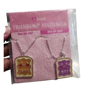 Peanut Butter & Jelly Designed Friendship Necklaces Girls/Kids 2 necklace Set